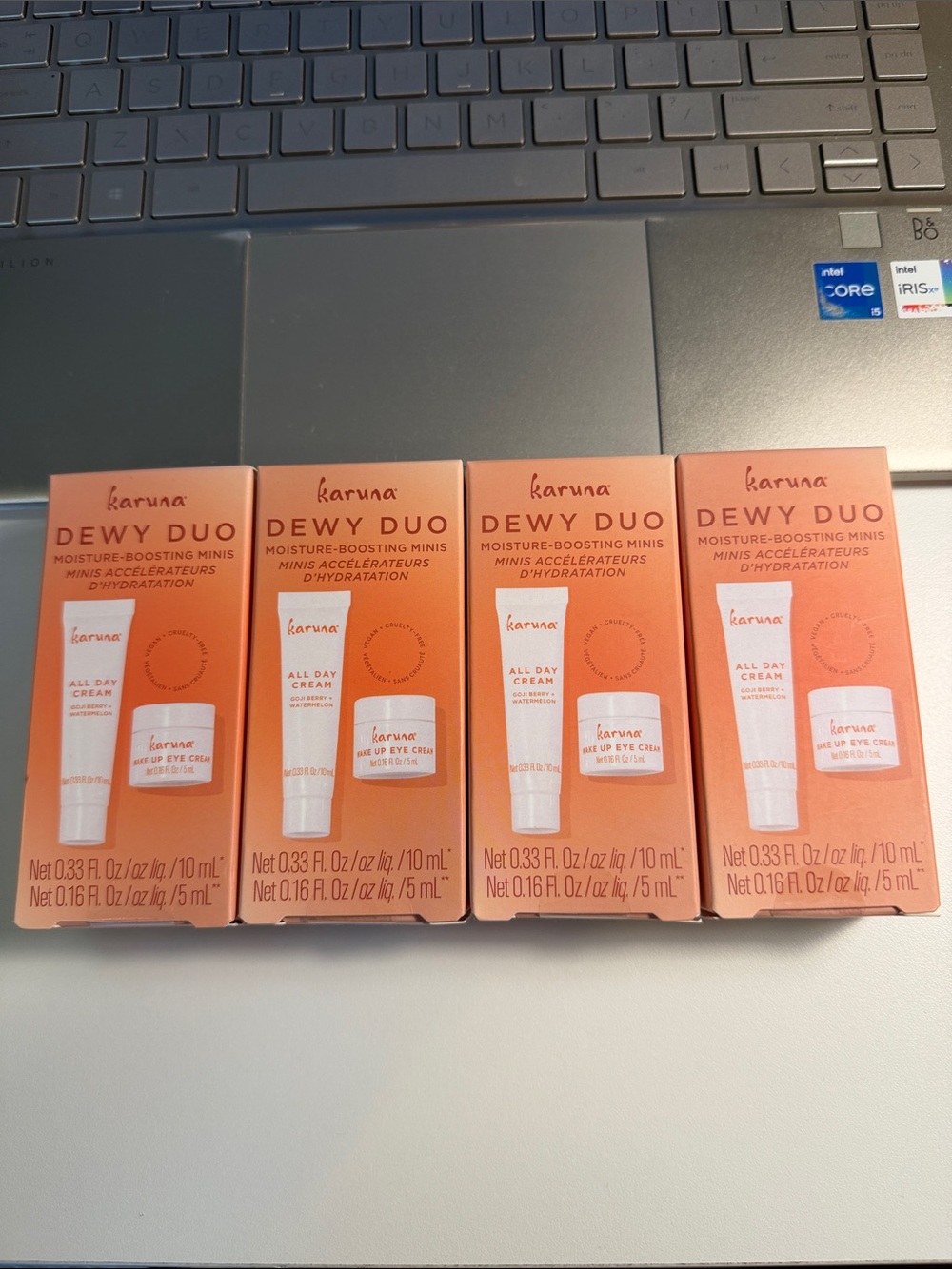Karuna Dewy Duo Moisture-Boosting Minis — Peach Orange